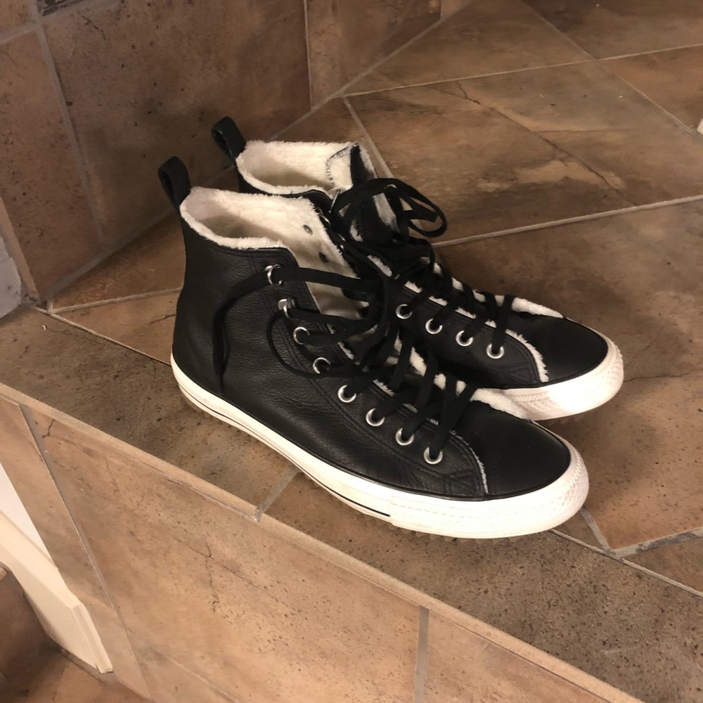 Men’s Black Leather Converse - Chuck Taylor’s